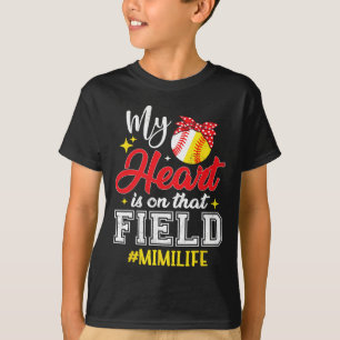 Camiseta Mi corazón está en ese campo Softbyll Bysebyll Mim