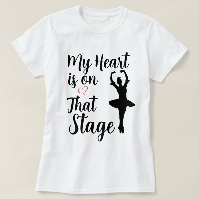 Camiseta Mi corazón está en ese escenario (Diseño del anverso)