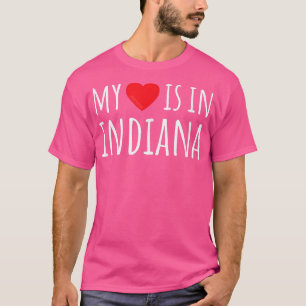 Camiseta MI CORAZÓN ESTÁ EN INDIANA, Estado Norteamericano.