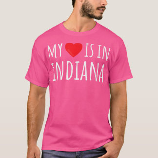 Camiseta MI CORAZÓN ESTÁ EN INDIANA, Estado Norteamericano.