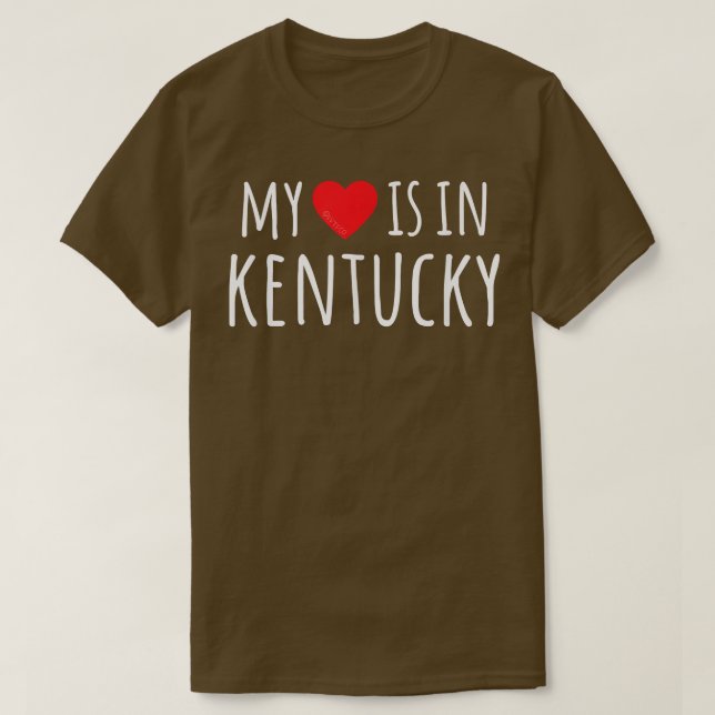 CAMISETA MI CORAZÓN ESTÁ EN KENTUCKY... (Diseño del anverso)