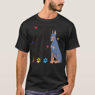 Camiseta Mi Corazón Está Lleno De Besos Y Amor Doberman D