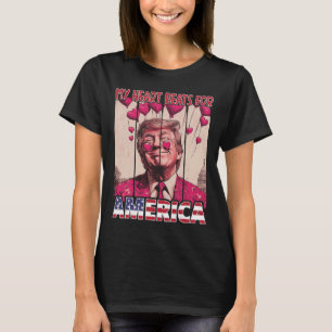 Camiseta Mi Corazón Gana Por Estados Unidos Trump El día de