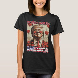 Camiseta Mi Corazón Gana Por Estados Unidos Trump El día de