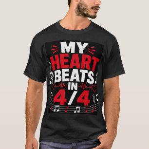 Camiseta Mi corazón late al ritmo de 4/4