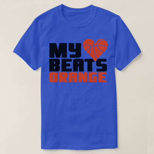 Camiseta Mi corazón late naranja (Diseño del anverso)