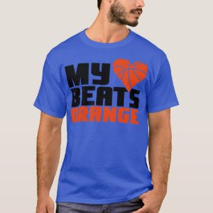 Camiseta Mi corazón late naranja
