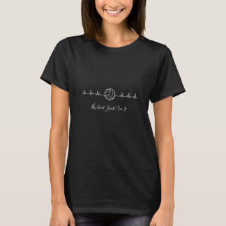 Camiseta Mi corazón late por el ECG de voleibol