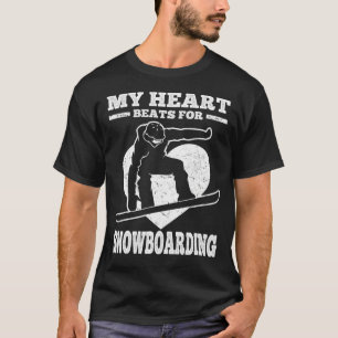 Camiseta Mi corazón late por el snowboard Snowboarder
