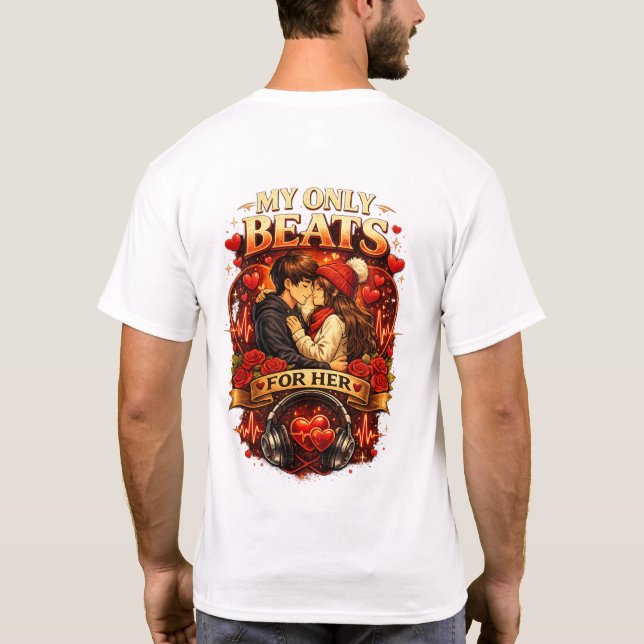 Camiseta Mi corazón late solo por ella (Reverso)
