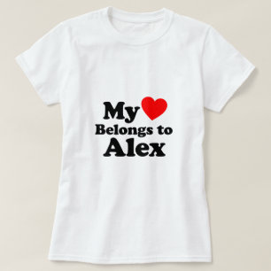 Camiseta Mi corazón le pertenece a Alex