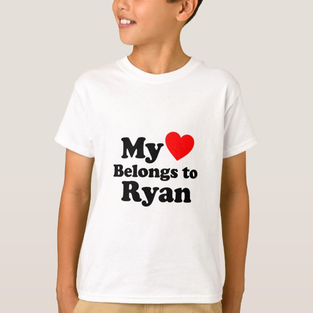 Camiseta Mi corazón le pertenece a Ryan (Anverso)