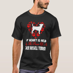 Camiseta Mi Corazón Mantenía Paws De Jack Russell Terrier D