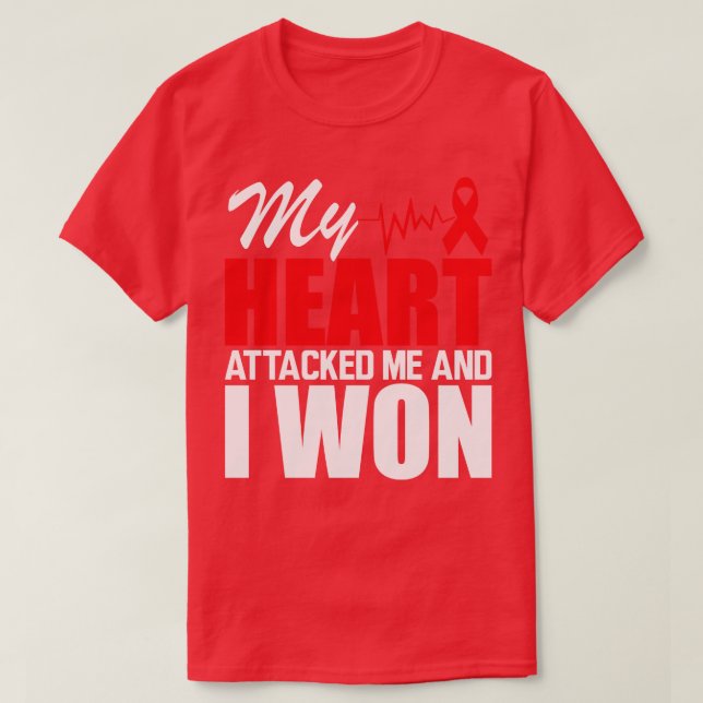 Camiseta Mi corazón me atacó y gané (Diseño del anverso)