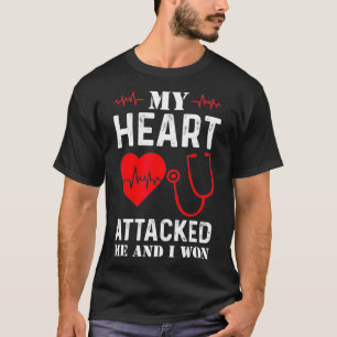 Camiseta Mi corazón me atacó y yo gané un ataque al corazón