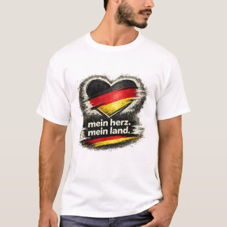 Camiseta Mi corazón. Mi país. – Bandera alemana Deutschland