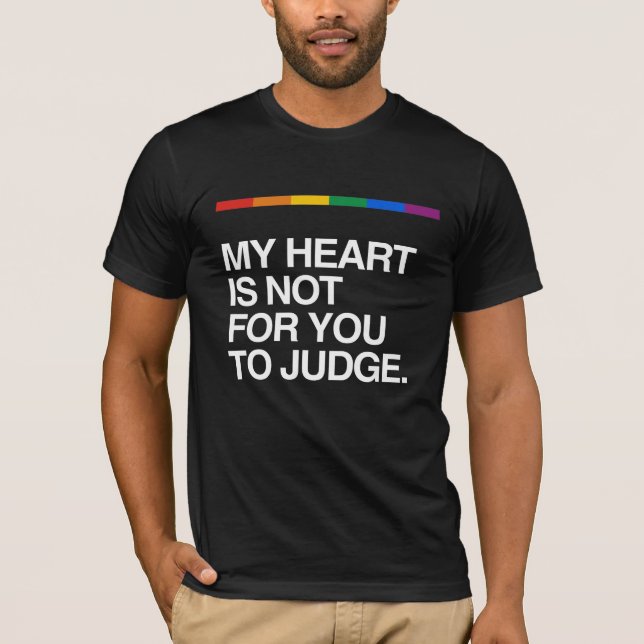 CAMISETA MI CORAZÓN NO ESTÁ PARA QUE USTED JUZGUE (Anverso)