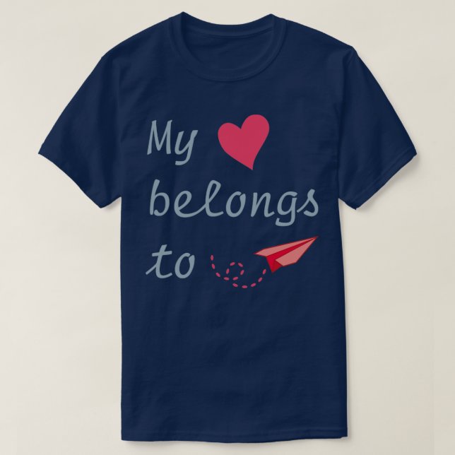 Camiseta Mi corazón pertenece a (Diseño del anverso)