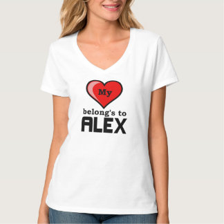 Camiseta Mi corazón pertenece a Alex