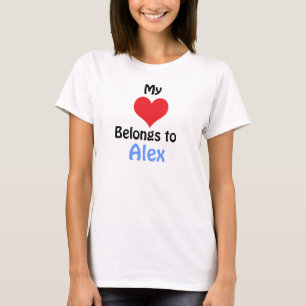 Camiseta Mi corazón pertenece a Alex