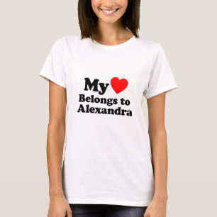 Camiseta Mi corazón pertenece a Alexandra