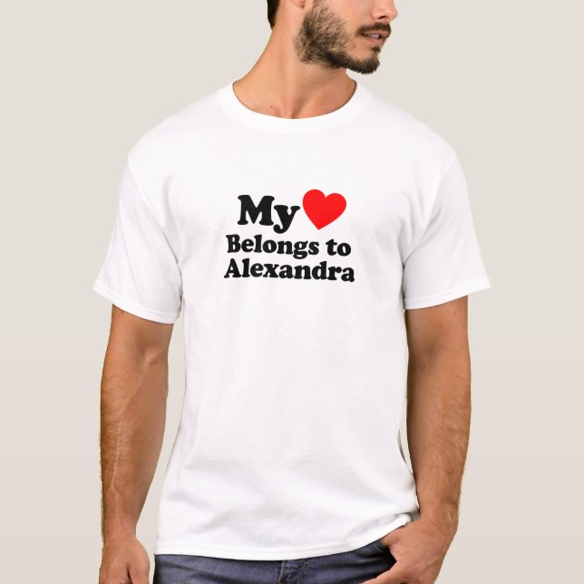 Camiseta Mi corazón pertenece a Alexandra (Anverso)