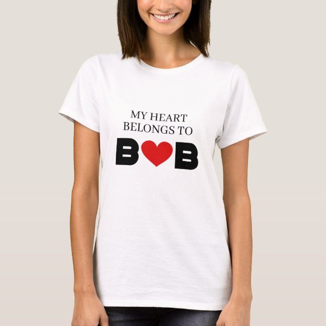 Camiseta Mi corazón pertenece a Bob (Anverso)