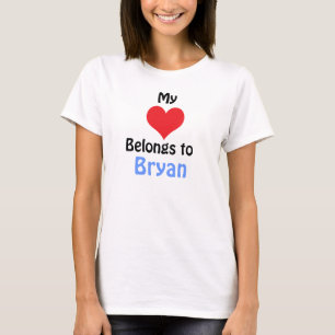 Camiseta Mi corazón pertenece a Bryan
