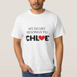 Camiseta Mi corazón pertenece a Chloe