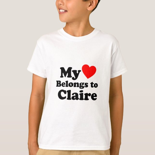 Camiseta Mi corazón pertenece a Claire (Anverso)