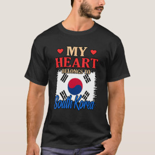 Camiseta Mi Corazón Pertenece A Corea Del Sur