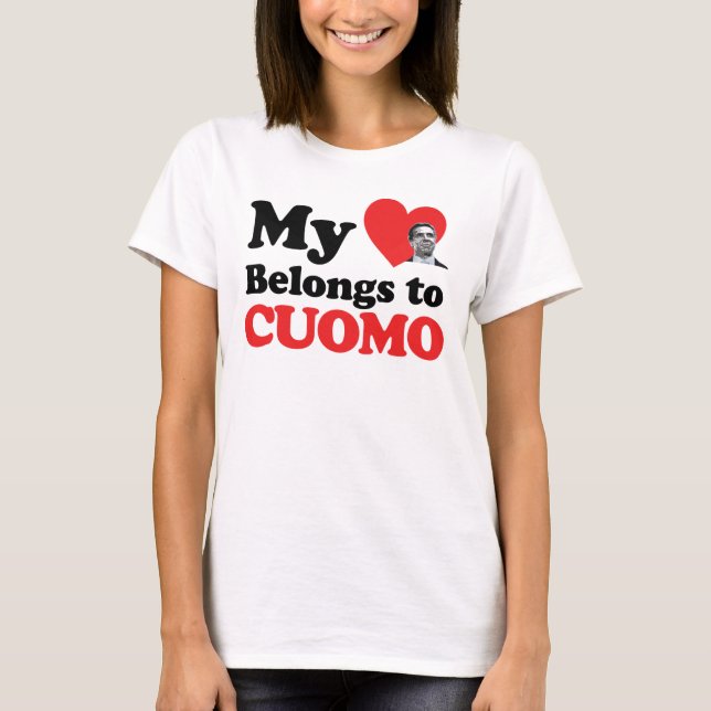 Camiseta Mi corazón pertenece a Cuomo (Anverso)