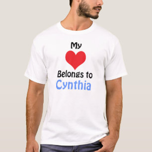 Camiseta Mi corazón pertenece a Cynthia