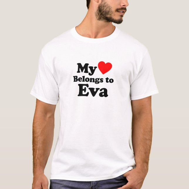 Camiseta Mi corazón pertenece a Eva (Anverso)