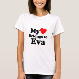 Camiseta Mi corazón pertenece a Eva