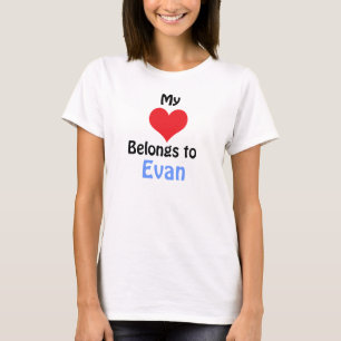 Camiseta Mi corazón pertenece a Evan