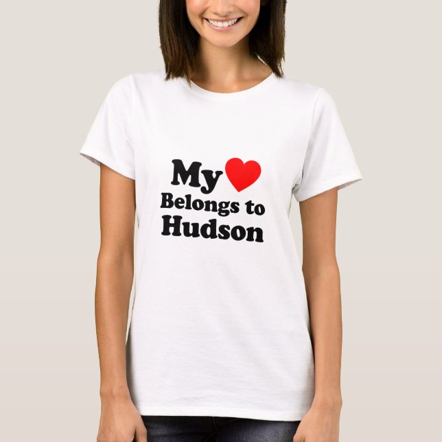 Camiseta Mi corazón pertenece a Hudson (Anverso)