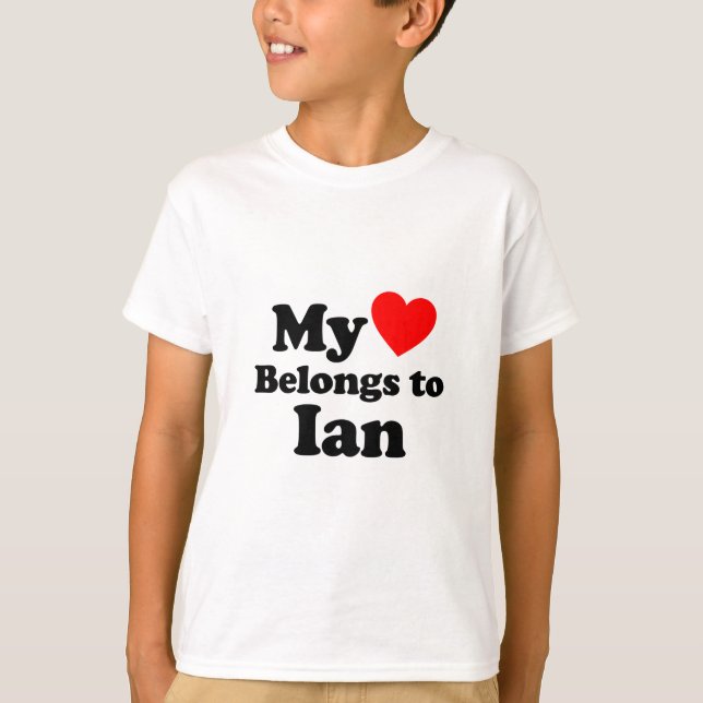 Camiseta Mi corazón pertenece a Ian (Anverso)