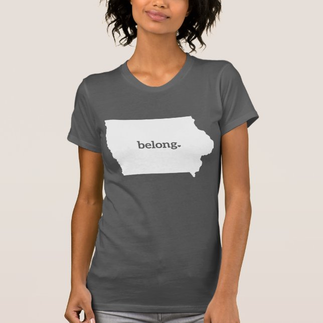 Camiseta Mi Corazón Pertenece A Iowa (Anverso)