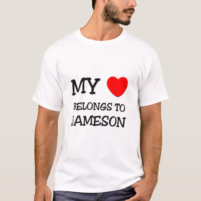 Camiseta Mi corazón pertenece a Jameson (Anverso)