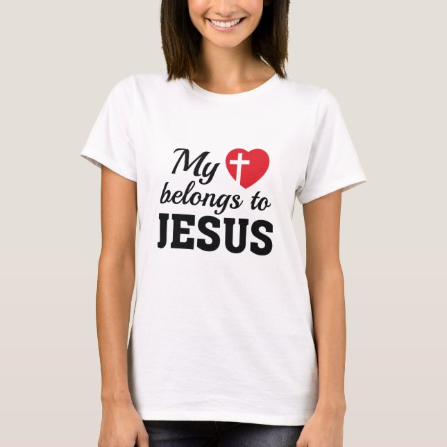Camiseta Mi Corazón Pertenece A Jesús (Anverso)