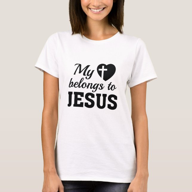 Camiseta Mi Corazón Pertenece A Jesús (Anverso)