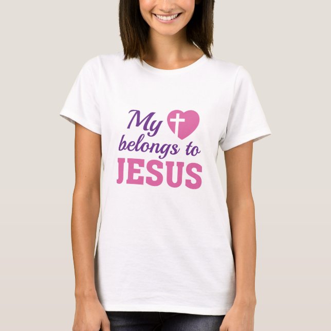 Camiseta Mi Corazón Pertenece A Jesús (Anverso)