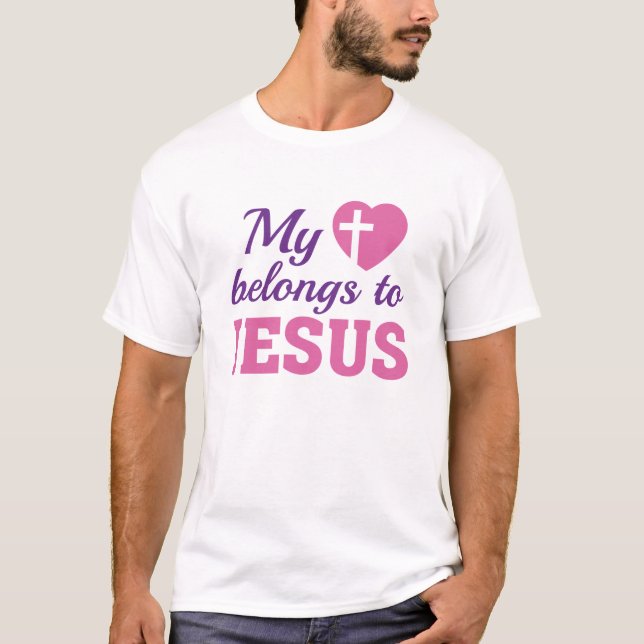 Camiseta Mi Corazón Pertenece A Jesús (Anverso)
