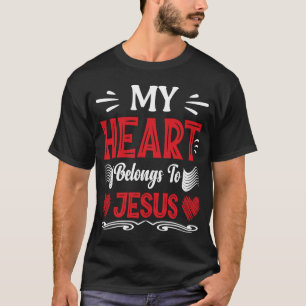 Camiseta Mi Corazón Pertenece A Jesús Divertidos Palabras D