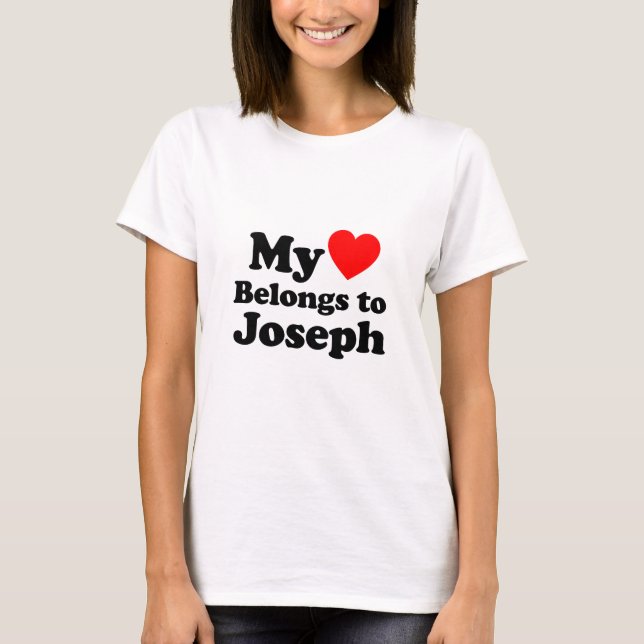 Camiseta Mi corazón pertenece a Joseph (Anverso)