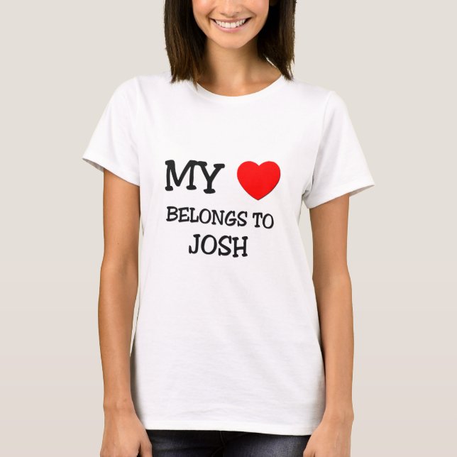 Camiseta Mi corazón pertenece a Josh (Anverso)
