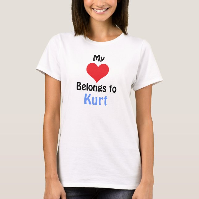 Camiseta Mi corazón pertenece a Kurt (Anverso)