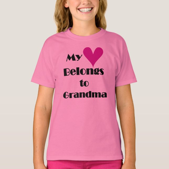 Camiseta Mi corazón pertenece a la abuela (Anverso)