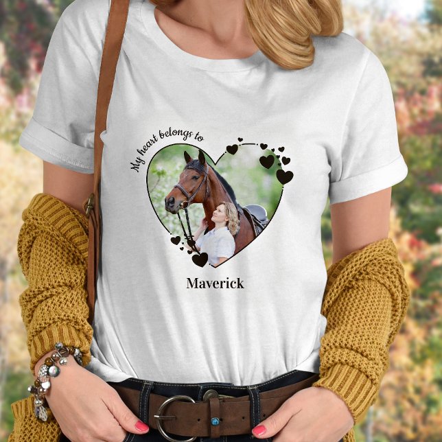 Camiseta Mi Corazón Pertenece A La Foto Personalizada De Am (Subido por el creador)